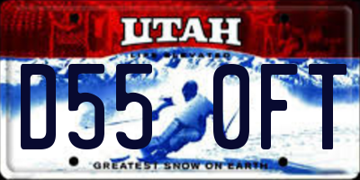 UT license plate D550FT