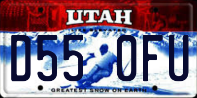 UT license plate D550FU