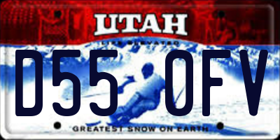 UT license plate D550FV