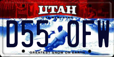 UT license plate D550FW