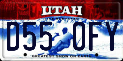 UT license plate D550FY