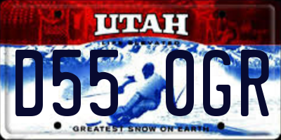UT license plate D550GR