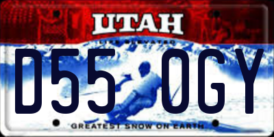 UT license plate D550GY