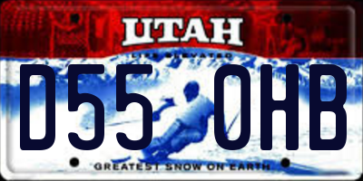 UT license plate D550HB