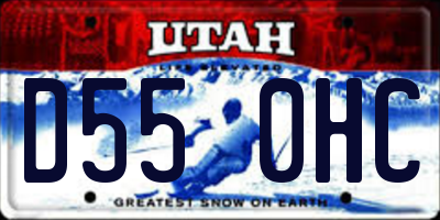 UT license plate D550HC