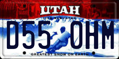 UT license plate D550HM