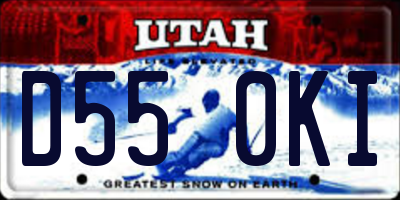 UT license plate D550KI