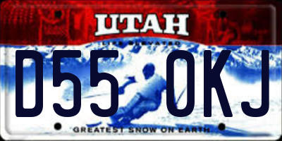 UT license plate D550KJ