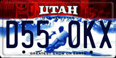 UT license plate D550KX