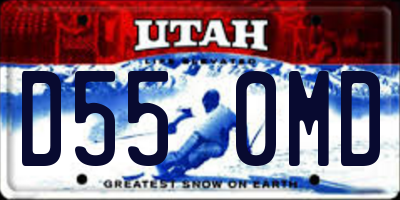 UT license plate D550MD