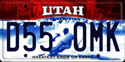 UT license plate D550MK