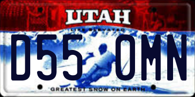 UT license plate D550MN