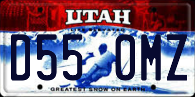 UT license plate D550MZ