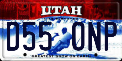 UT license plate D550NP