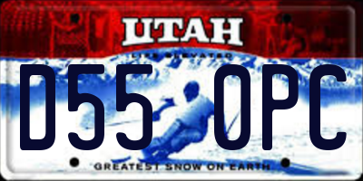 UT license plate D550PC