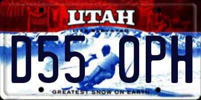 UT license plate D550PH