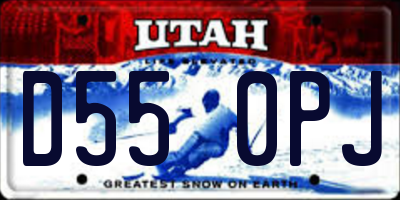 UT license plate D550PJ