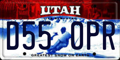 UT license plate D550PR