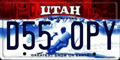 UT license plate D550PY