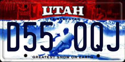 UT license plate D550QJ