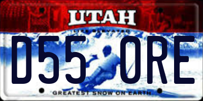 UT license plate D550RE