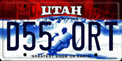 UT license plate D550RT
