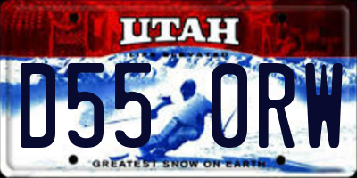 UT license plate D550RW