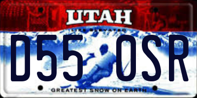 UT license plate D550SR