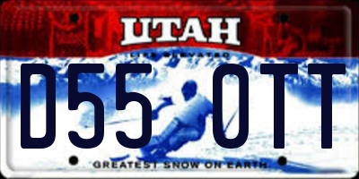 UT license plate D550TT