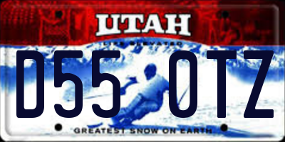 UT license plate D550TZ