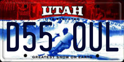 UT license plate D550UL