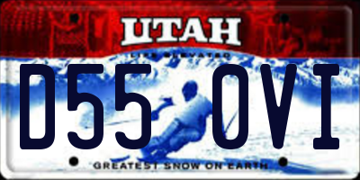 UT license plate D550VI