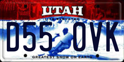UT license plate D550VK