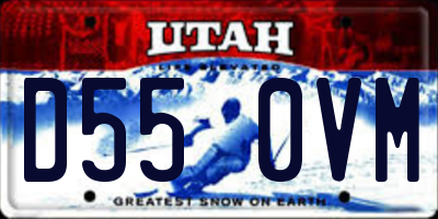 UT license plate D550VM
