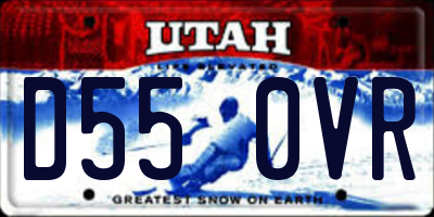 UT license plate D550VR