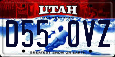 UT license plate D550VZ