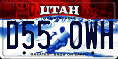 UT license plate D550WH
