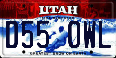 UT license plate D550WL
