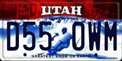 UT license plate D550WM