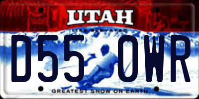 UT license plate D550WR