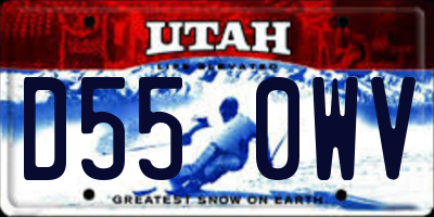 UT license plate D550WV