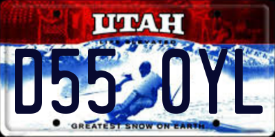 UT license plate D550YL