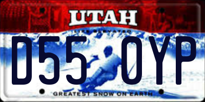 UT license plate D550YP