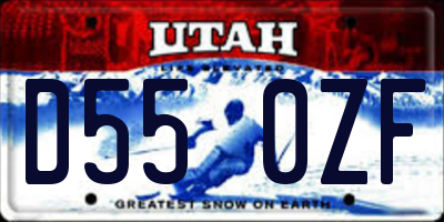 UT license plate D550ZF