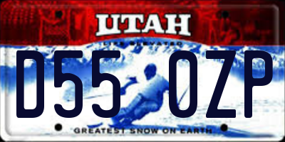 UT license plate D550ZP