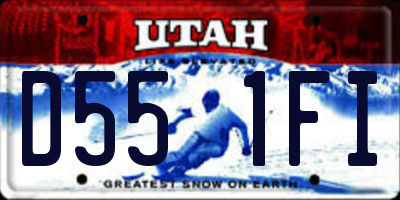 UT license plate D551FI