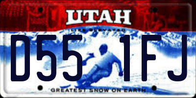 UT license plate D551FJ