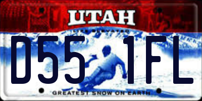 UT license plate D551FL