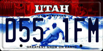 UT license plate D551FM