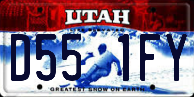 UT license plate D551FY